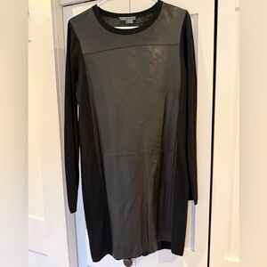 Vince Leather Sweater Black Size L Dress
